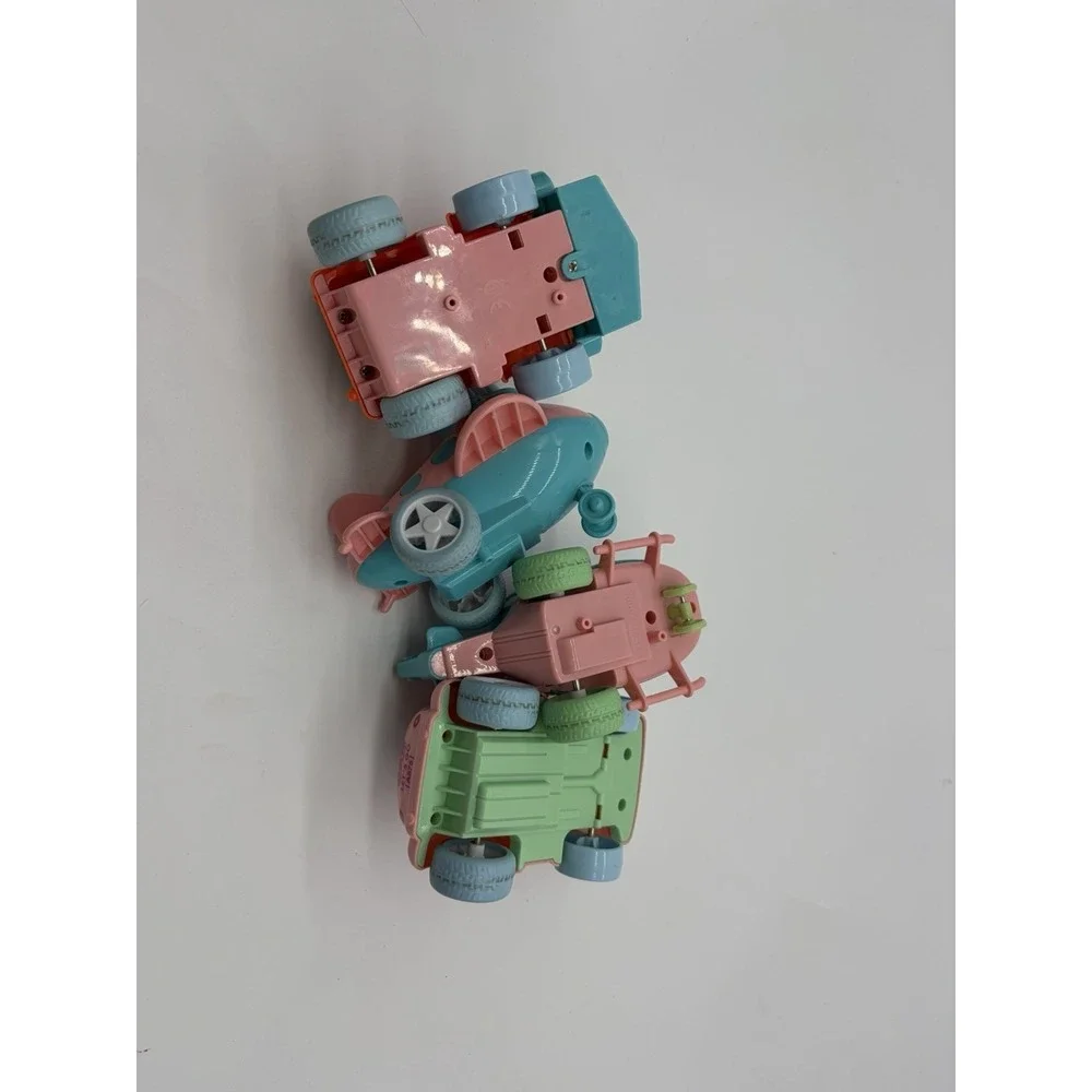 4-in-1 Cartoon Vehicles from the Fun Little Toys Pink Plane Train Car Helicopter